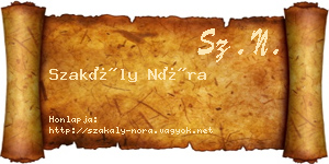 Szakály Nóra névjegykártya